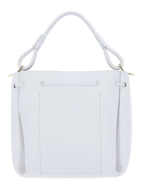 CAMPIONARIO - ECLYPS Borsa secchiello in pelle martellata brillant white - Borse Donna
