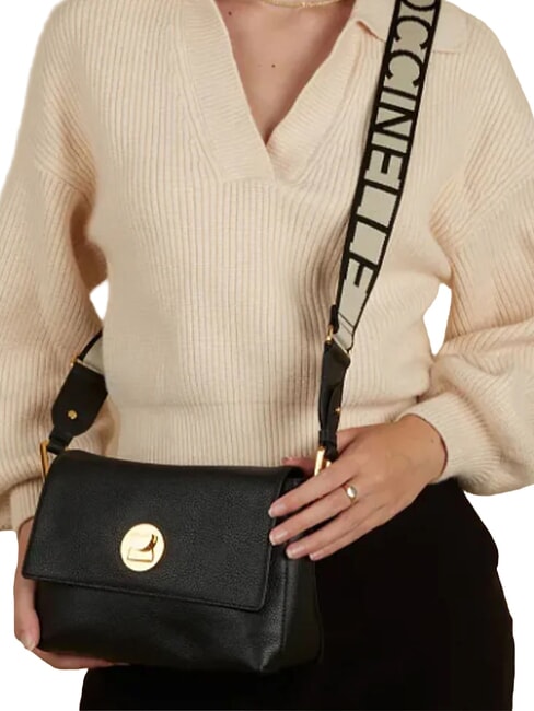 CAMPIONARIO - LIYA SIGNATURE Borsa a tracolla in pelle martellata Nero - Borse Donna