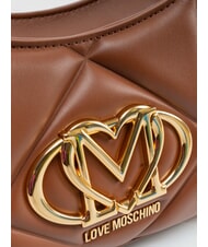 LOVE MOSCHINO EMBOSSED Borsa a spalla marrone - Borse Donna - 3