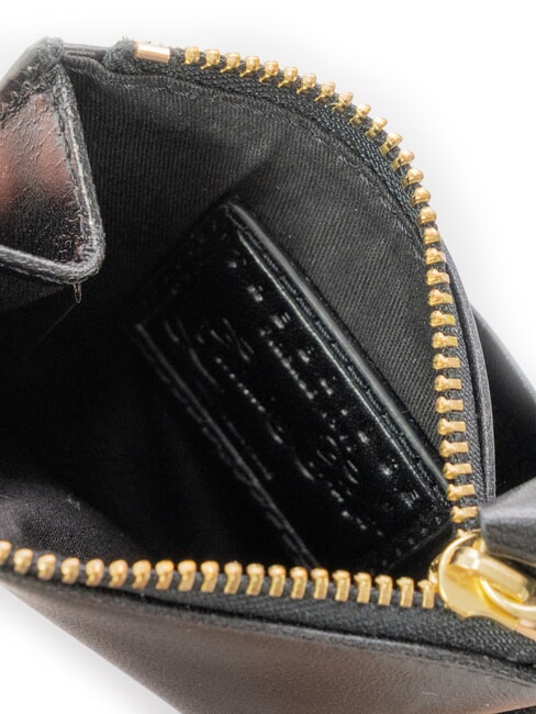 STORY Portamonete in pelle Nero Oro - Portafogli Donna