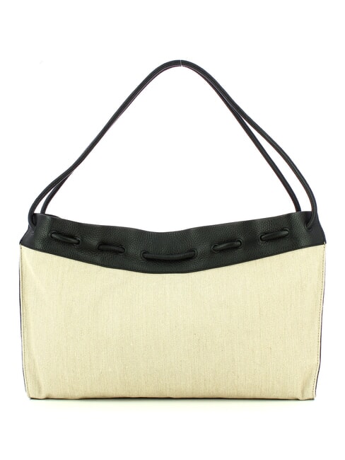 CAMPIONARIO - ISABELA CANVAS Borsa hobo in tela e pelle natural/noir - Borse Donna