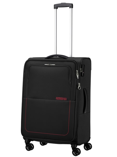 AIR WAVE Trolley Medio, espandibile BLACK/RED - Trolley Semirigidi