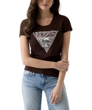 GUESS ZEBRA TRIANGLE T-shirt manica corta regal brown - T-shirt e Top Donna - 2