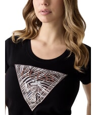 GUESS ZEBRA TRIANGLE T-shirt manica corta jetbla - T-shirt e Top Donna - 4
