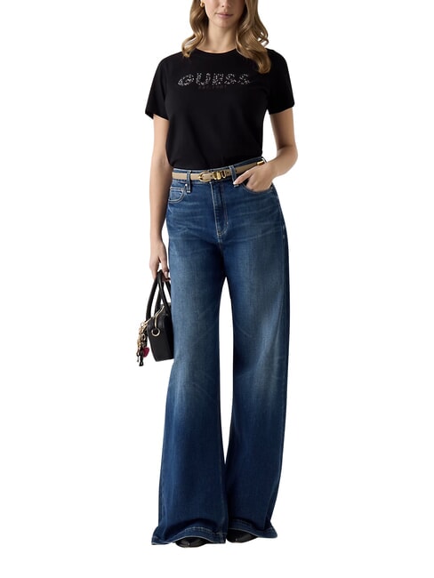 STUDS SCRIPT T-shirt manica corta jetbla - T-shirt e Top Donna