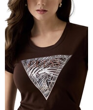 GUESS ZEBRA TRIANGLE T-shirt manica corta regal brown - T-shirt e Top Donna - 5