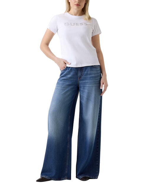 STUDS SCRIPT T-shirt manica corta purwhite - T-shirt e Top Donna