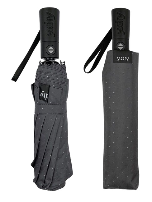 DANDY Ombrello pieghevole, automatico dark black pois - Ombrelli