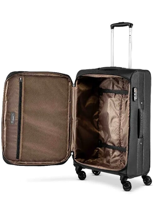 HEXA SOFT Set Trolley Cabin + Medio + Grande espandibili Nero - Set Trolley