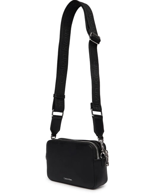 SIGNATURE LOGO STRAP Borsa camera case doppia funzione black / shiny nickel - Borse Donna