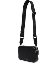CALVIN KLEIN SIGNATURE LOGO STRAP Borsa camera case doppia funzione black / shiny nickel - Borse Donna - 3