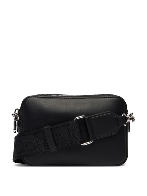 SIGNATURE LOGO STRAP Borsa camera case doppia funzione black / shiny nickel - Borse Donna