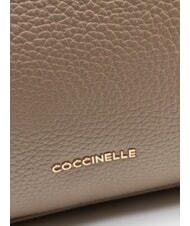 COCCINELLE MARINA Shopping Bag in pelle warm taupe - Borse Donna - 3