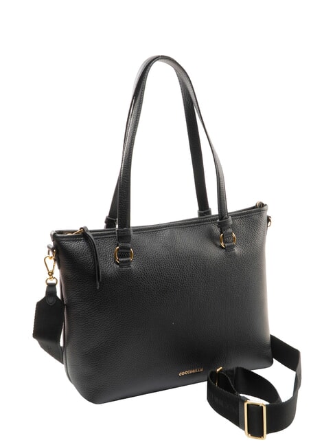 MARINA Shopping Bag in pelle Nero - Borse Donna