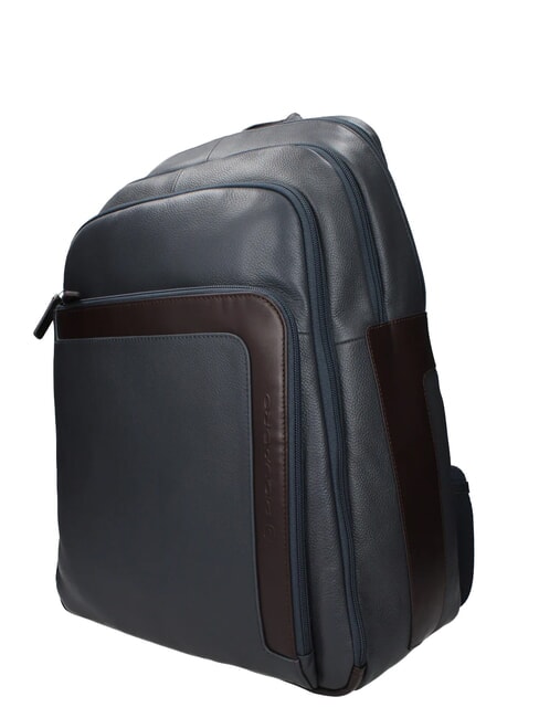 X1 Zaino porta PC 15,6" in pelle blu/marrone - Zaini da lavoro porta PC
