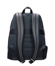 PIQUADRO X1 Zaino porta PC 15,6" in pelle blu/marrone - Zaini da lavoro porta PC - 3