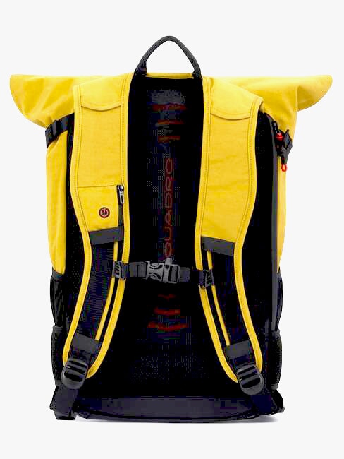 INIA Zaino RollTop porta PC 15,6" con luce LED giallo - Zaini da lavoro porta PC