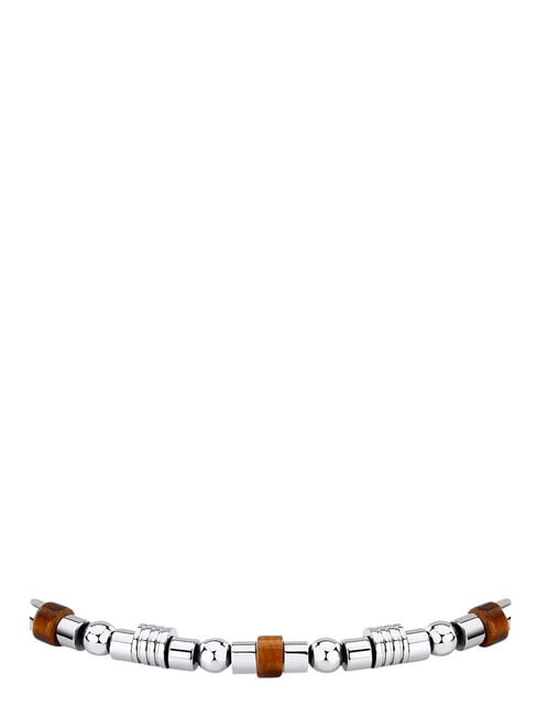 PIETRE Bracciale in acciaio e gemme ACCIAIO - Bracciali Uomo