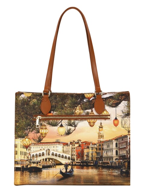 YESBAG L Borsa shopping, a spalla christmas venice - Borse Donna