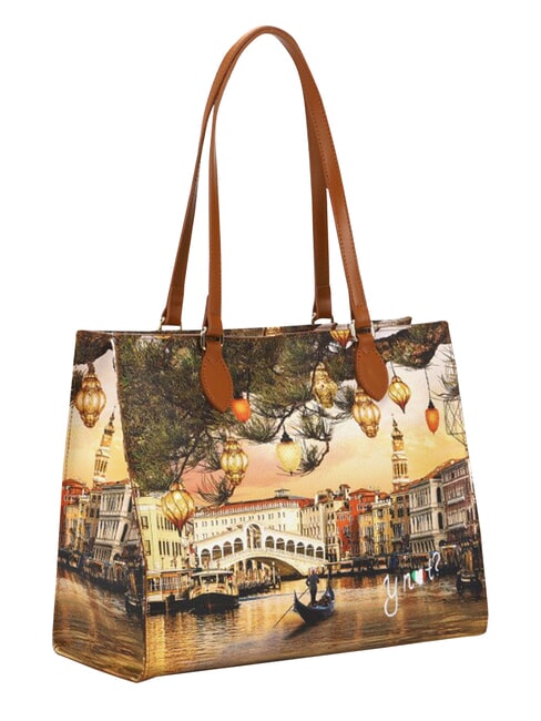 YESBAG L Borsa shopping, a spalla christmas venice - Borse Donna