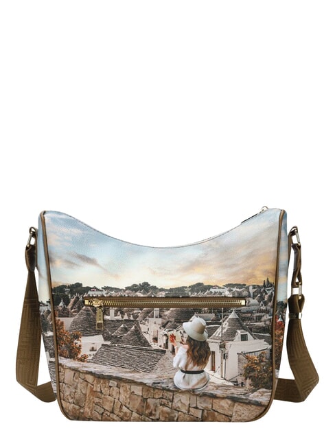 YESBAG Borsa hobo a spalla con tascona romantic trulli - Borse Donna