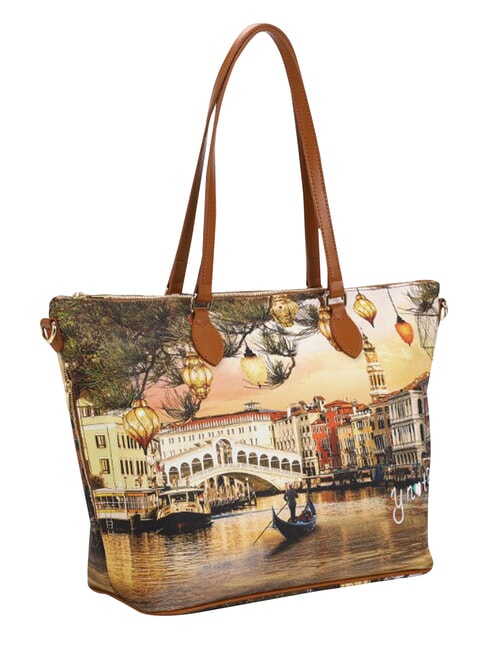 YESBAG L Borsa shopping, a spalla christmas venice - Borse Donna