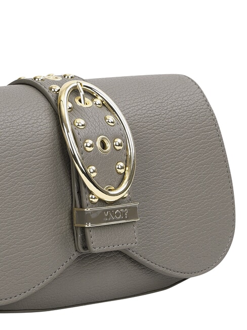 ROCKER Borsa a spalla con fibbia e borchie Taupe - Borse Donna
