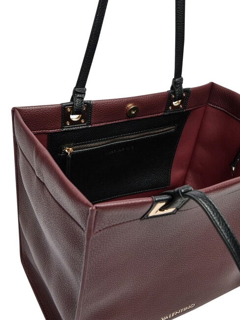 POST RE Borsa shopping con pochette vino/nero - Borse Donna