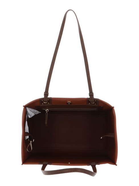 POST RE Borsa shopping con pochette cuoio/moro - Borse Donna