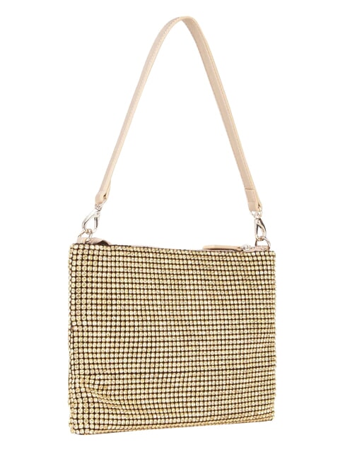 NABILAH Pochette con strass e tracolla oro - Borse Donna