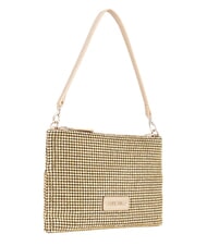 MARIO VALENTINO NABILAH Pochette con strass e tracolla oro - Borse Donna - 4