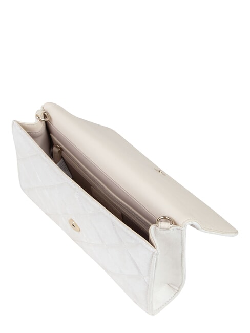 CHARLOTTE Pochette con tracollina a catena ecru - Borse Donna