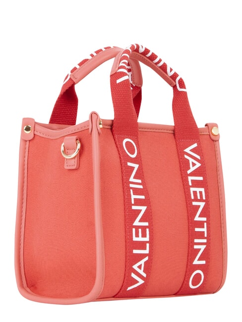 CANDLE Borsa a mano piccola in canvas corallo - Borse Donna