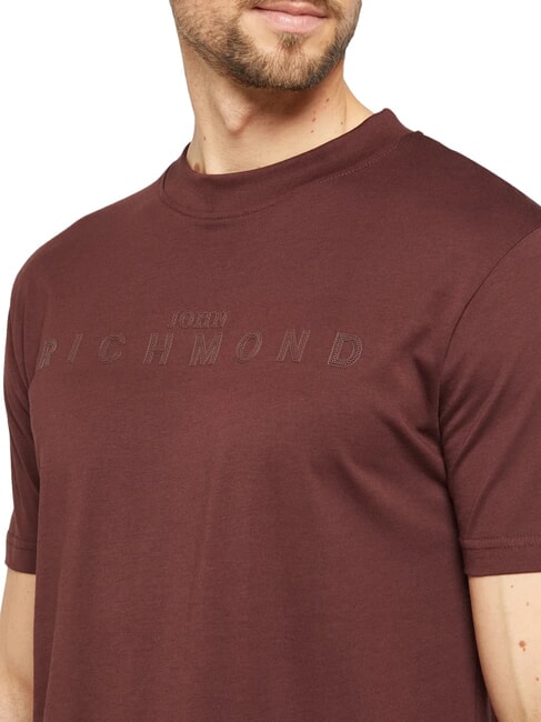 SOULOKU T-shirt con logo in rilievo bitter choco - T-shirt Uomo