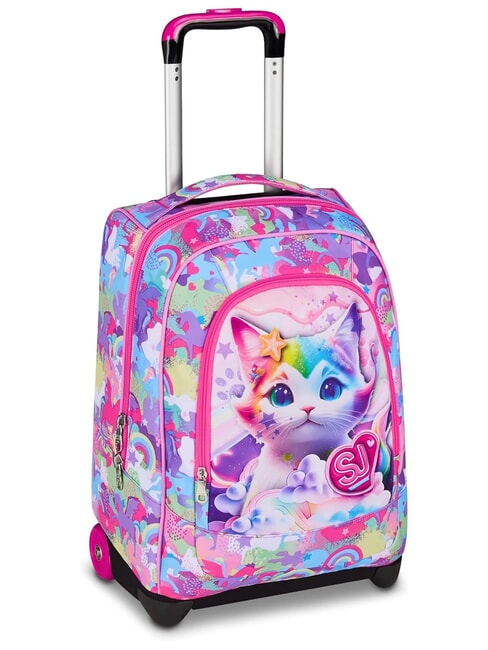 CUCCIOLI Zaino trolley 2 ruote, fisso fuxiafluo - Zaini con carrello