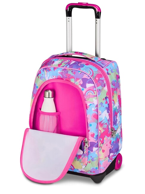 CUCCIOLI Zaino trolley 2 ruote, fisso fuxiafluo - Zaini con carrello