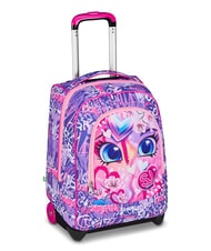 SJGANG FACCE DA SJ Zaino Trolley CANDY FUXIA - Zaini con carrello - 5