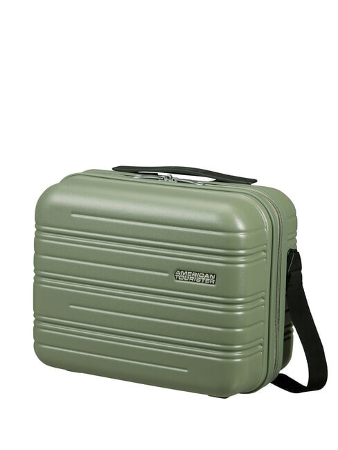 HIGH TURN Beauty rigido con tracolla matt sage khaki - Beauty Case