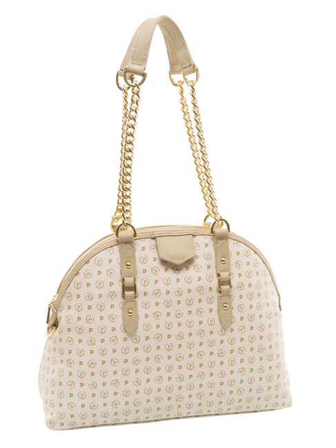 HERITAGE Borsa dome a spalla manici catena avorio - Borse Donna