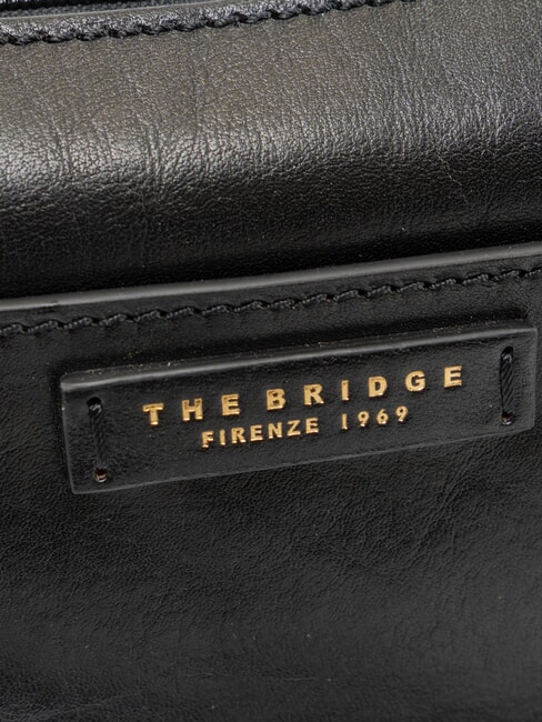 CECILIA Borsetta a tracolla, in pelle Nero Oro - Borse Donna