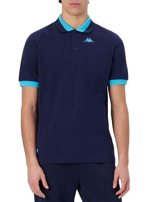 LOGO Polo a manica corta blue marine - neon b - Polo Uomo