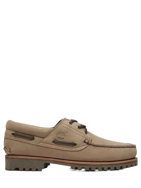 AUTHENTIC  Boat shoes in pelle taupe - Scarpe Uomo