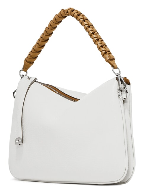 MIA Borsa in pelle martellata con tracolla bianco-nature - Borse Donna
