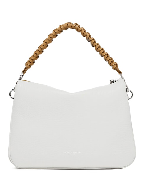 MIA Borsa in pelle martellata con tracolla bianco-nature - Borse Donna