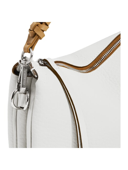 MIA Borsa in pelle martellata con tracolla bianco-nature - Borse Donna