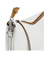 GIANNI CHIARINI MIA Borsa in pelle martellata con tracolla bianco-nature - Borse Donna - 4