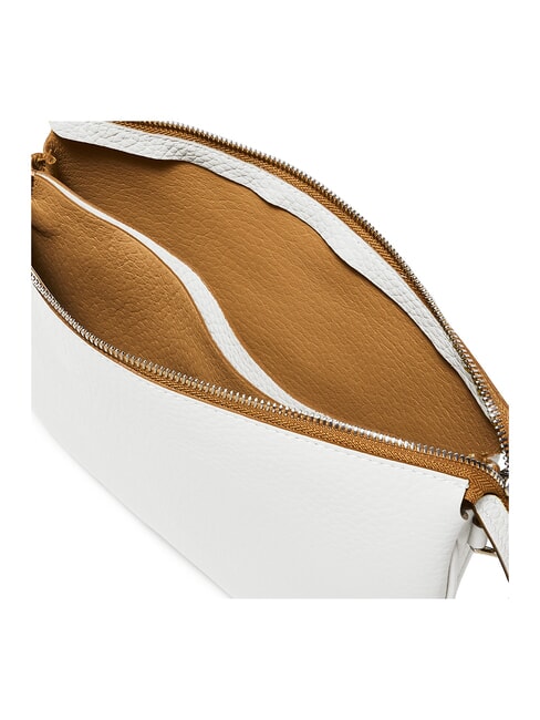 MIA Borsa in pelle martellata con tracolla bianco-nature - Borse Donna