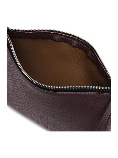 HERMY Pochette in pelle con tracolla plum-castoro - Borse Donna