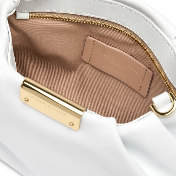 PERLA Borsa clutch pelle catena bianco - Borse Donna