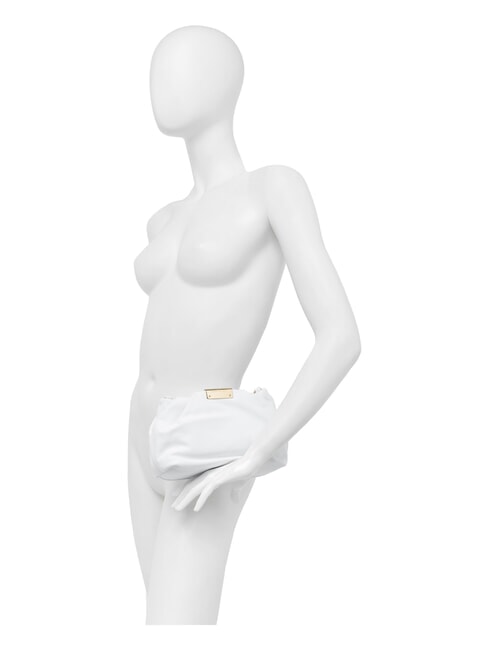 PERLA Borsa clutch pelle catena bianco - Borse Donna